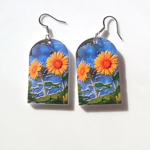 Sunflower Dangle Earrings